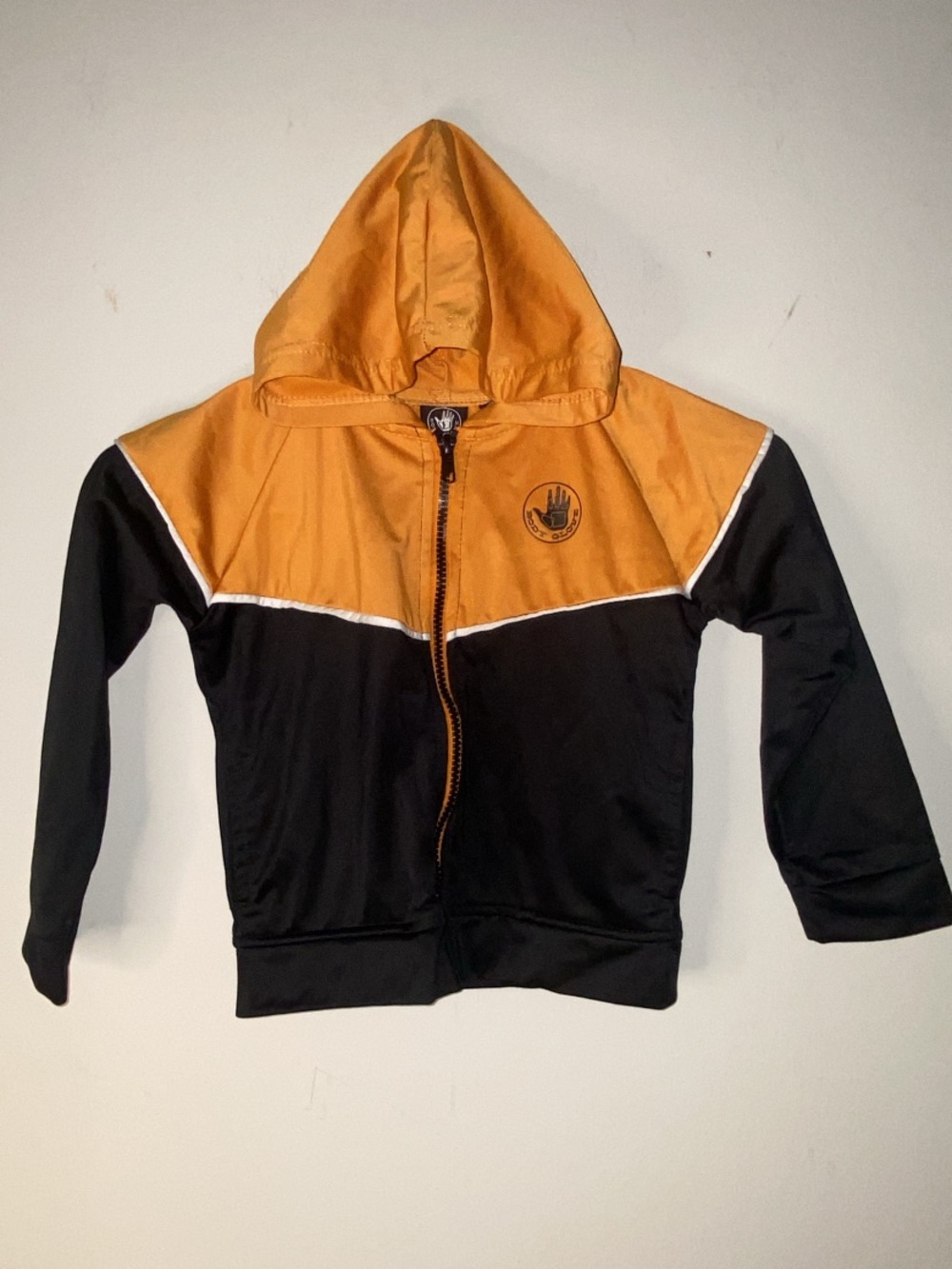 Body Glove Orange and Black Hooded Zip Jacket for Kids